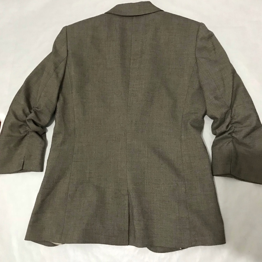 Calvin Klein Ruched Sleeve Blazer Suit Jacket
